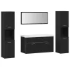  Fürdőszobai bútor szett 5 pcs Fekete tölgy 30 x 30 x 130 cm
