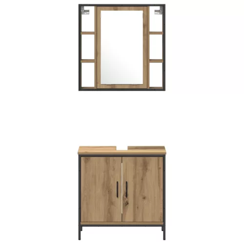  fürdőszoba szekrény Mesteri tölgy 33x33x185.5 cm Mérnöki fa