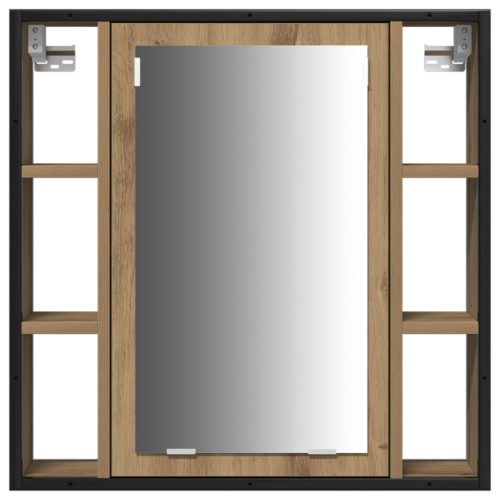  3 Darabos Fürdőszoba Bútor Szett - Barna Zsindelyes Fa