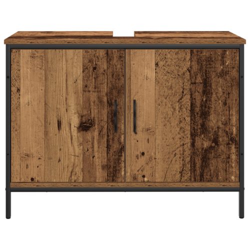  4 darabos Fürdőszoba bútor szett - Régi fa - Mérnöki fa