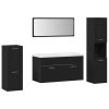  Fürdőszoba bútor szett 5 pcs Fekete tölgy 30 x 30 x 130 cm