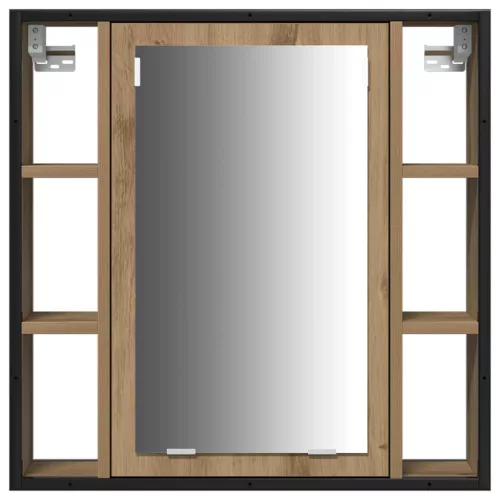 VidaXL 4 db-os fürdőszoba bútor szett, Artisan tölgy színben