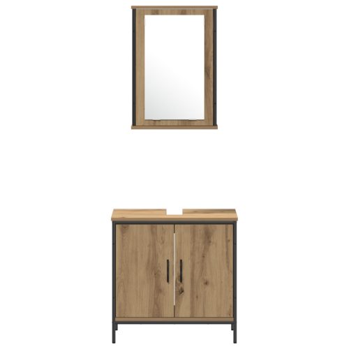  4 Részes Fürdőszoba Bútor Szett - Mesterien Készített Tölgyfa Műanyag