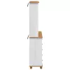  Kagy fiókkal ASKIM Fehér 91 x 40 x 200,5 cm Tömör fenyőfa