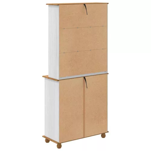  Kagy fiókkal ASKIM Fehér 91 x 40 x 200,5 cm Tömör fenyőfa