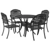  Kert étkező szett 5 pcs Fekete Alumínium