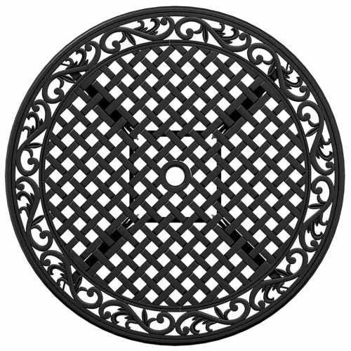  Kert étkező szett 5 pcs Fekete Alumínium