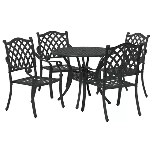  Kert étkező szett 5 pcs Fekete Alumínium