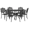  Kert étkező szett 7 pcs Fekete Alumínium