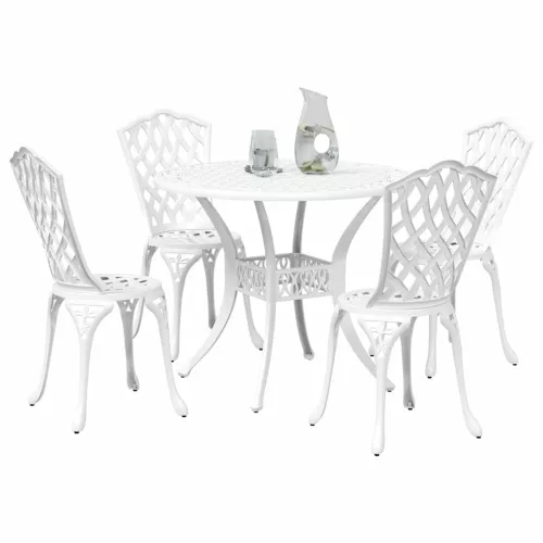  Kert étkező szett 5 pcs Fehér Alumínium