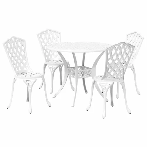 Kert étkező szett 5 pcs Fehér Alumínium