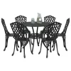  Kert étkező szett 7 pcs Fekete Alumínium