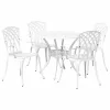  Kert étkező szett 5 pcs Fehér Alumínium