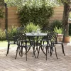  Kert étkező szett 7 pcs Fekete Alumínium