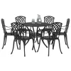  Kert étkező szett 7 pcs Fekete Alumínium