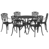  Kert étkező szett 7 pcs Fekete Alumínium