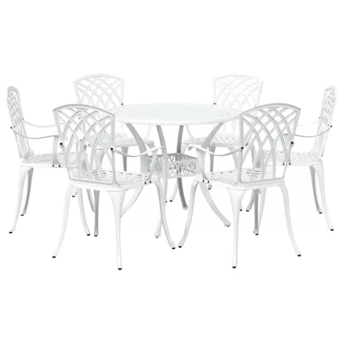  Kert étkező szett 7 pcs Fehér Alumínium