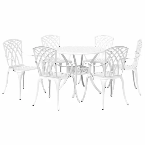  Kert étkező szett 7 pcs Fehér Alumínium