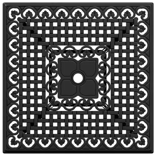  Kerti asztalszett 3 pcs Fekete Öntött alumínium