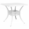  Kerti asztalszett 5 pcs Fehér Öntött alumínium