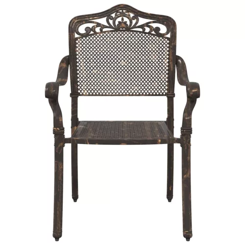  Kerti asztalszett 3 pcs Bronz Öntött alumínium