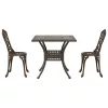  Kerti asztalszett 3 pcs Bronz Öntött alumínium