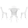  Kerti asztalszett 5 pcs Fehér Öntött alumínium