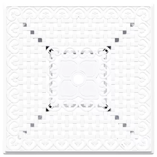  Kerti asztalszett 5 pcs Fehér Öntött alumínium