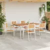 7 részes kert étkező szett tömör tíkfából
