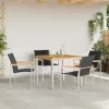  5 Részes Kert Étkező Szett Tömör Akácfából