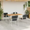  5 darabos kerti étkező szett Tömör akácból