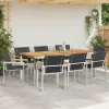  9 Részes Kert Étkezőszett Tömör Akácfából