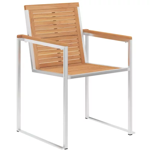  9 Részes Kerti Étkező Szett Tömör Fa Teak