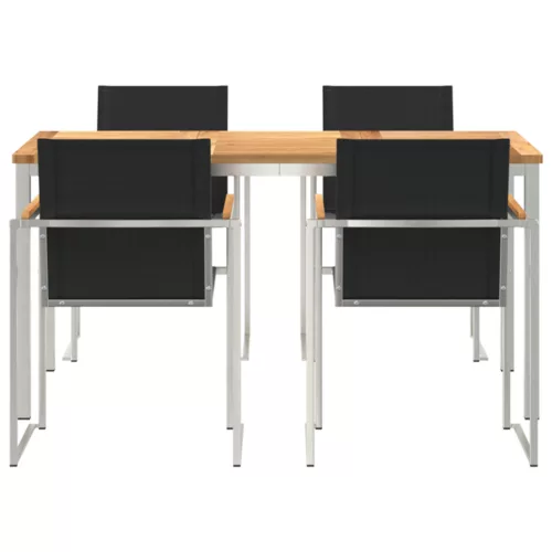  5 részes kerti étkező szett masszív tölgyből