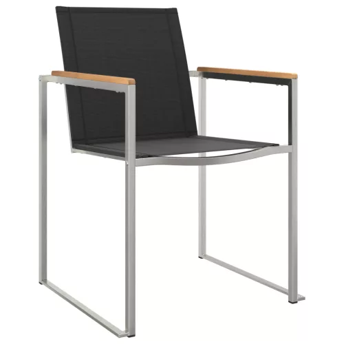  7 Részes Kert Étkező Szett Tömör Fa Tíkkal