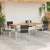  7 Részes Kerti Étkezőszett Tömör Fa Teak