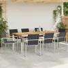  9 darabos Kerti Étkező Szett Tömör Tikfából