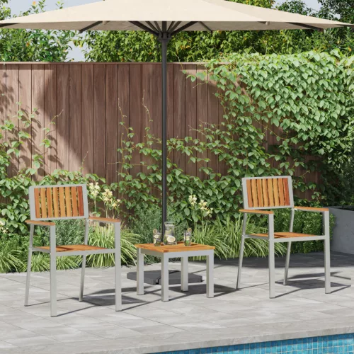  3 darabos Kerti Étkező Szett Tömör Akácfából