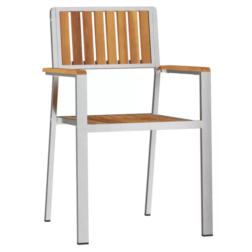 Összehajtható kertiszék 6 db 54.5x56x87 cm Tömör akácfa