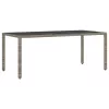  9 részes kerti étkezőgarnitúra párnákkal, szürke műrattan