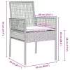  5 részes kerti étkezőszett világosszürke poli rattan