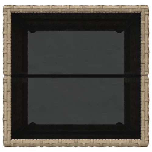  3 darabos Kerti Bistro Szett párnákkal Bézs Poly Rattan