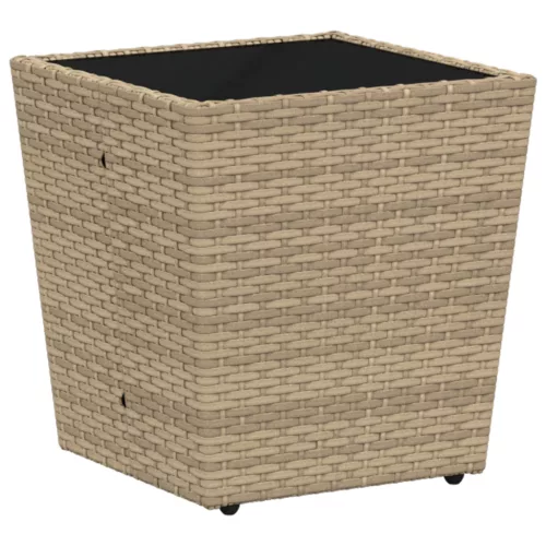  3 darabos Kert Bistro Szett párnákkal Bézs Poly Rattan