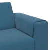 Kanapé Szett 3 pcs Kék Bársony