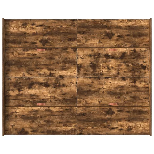  Ágykeret tárolóval fiókkal fejtámlával tárolóval Füstölt tölgy 140 x 190 cm