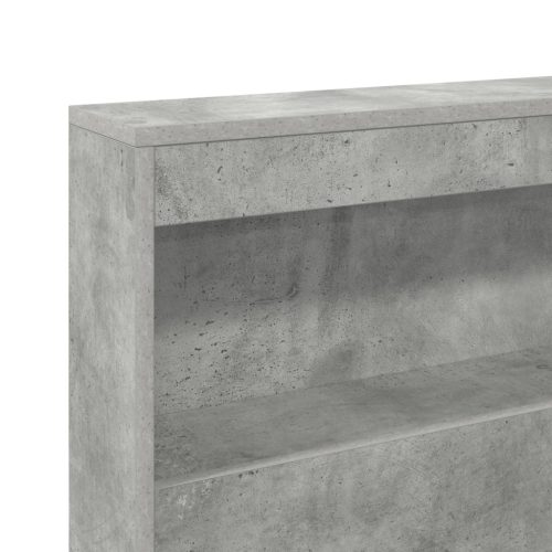  Tároló fejtámla polcokkal fejtámlával tárolóval Beton szürke 80 cm Faanyag