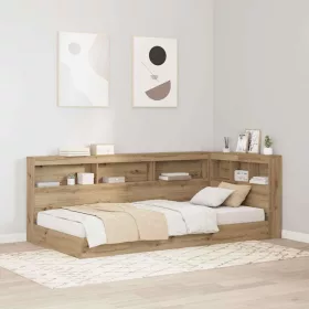    Tároló fejtámla polcokkal tárolóval Artisan tölgy 90 cm Faanyag