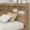  Tároló fejtámla polcokkal tárolóval Artisan tölgy 90 cm Faanyag