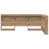  Tároló fejtámla polcokkal tárolóval Artisan tölgy 90 cm Faanyag