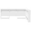  Tároló fejtámla polcokkal fejtámlával tárolóval Fehér 120 cm Faanyag